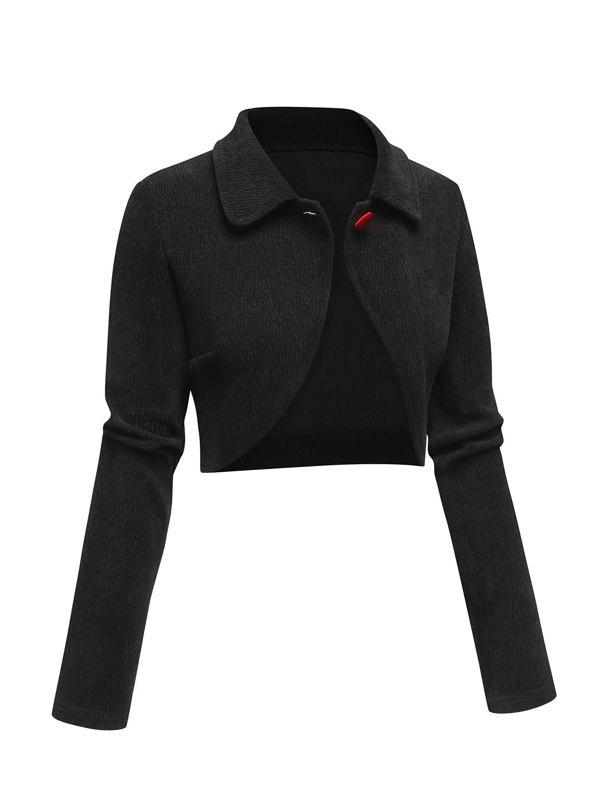 SCHWARZE STRICKJACKE AUS STRICKSTRICK - Image 3