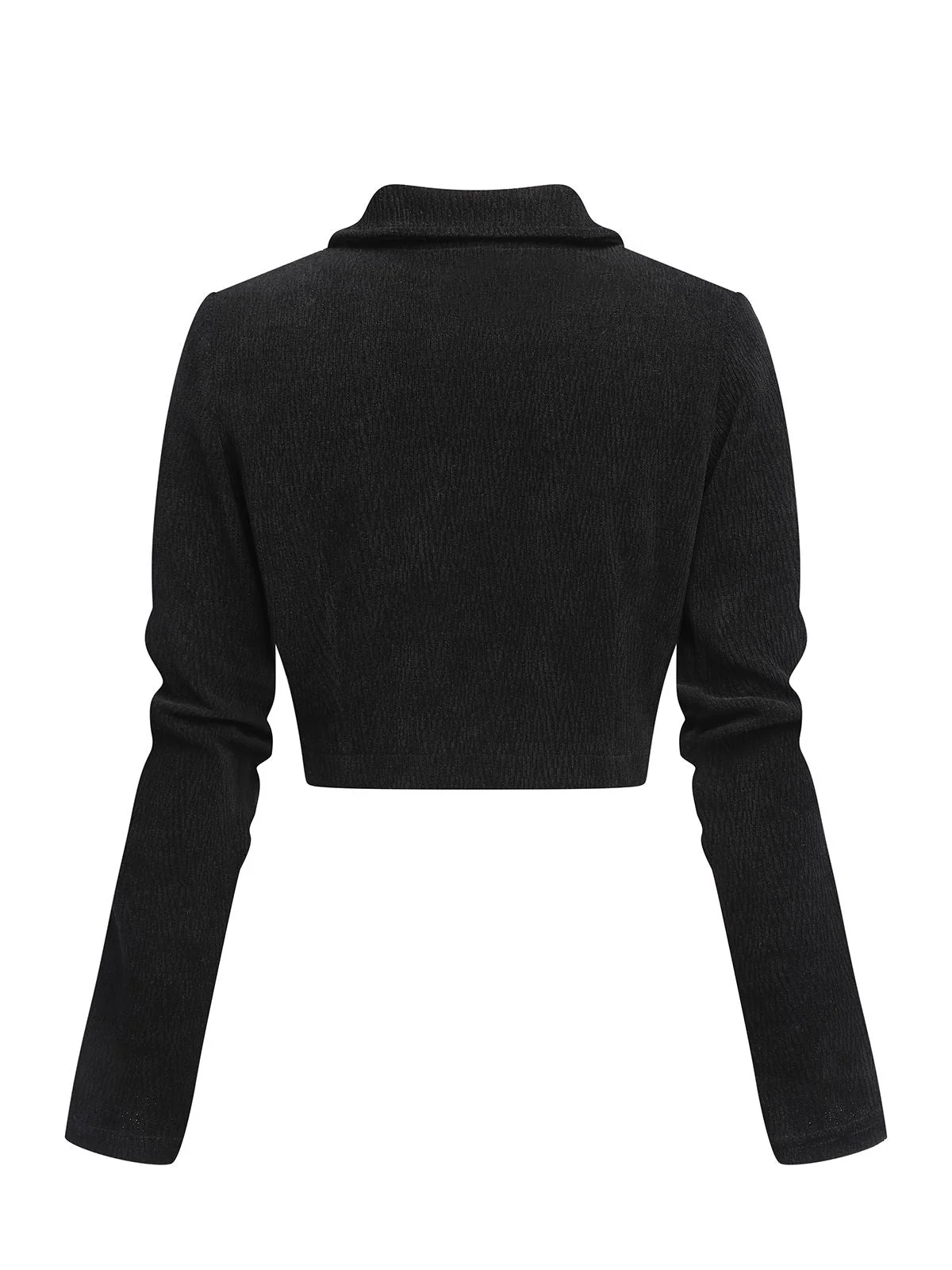 SCHWARZE STRICKJACKE AUS STRICKSTRICK - Image 4
