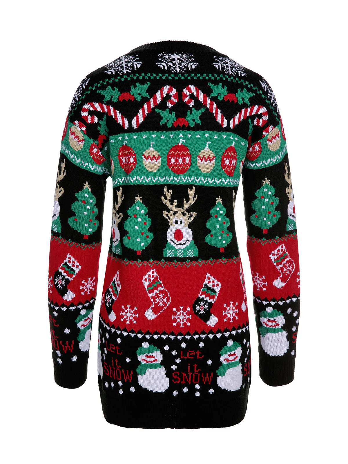 Schwarzer 1940er Weihnachtsstrickpullover - Image 2