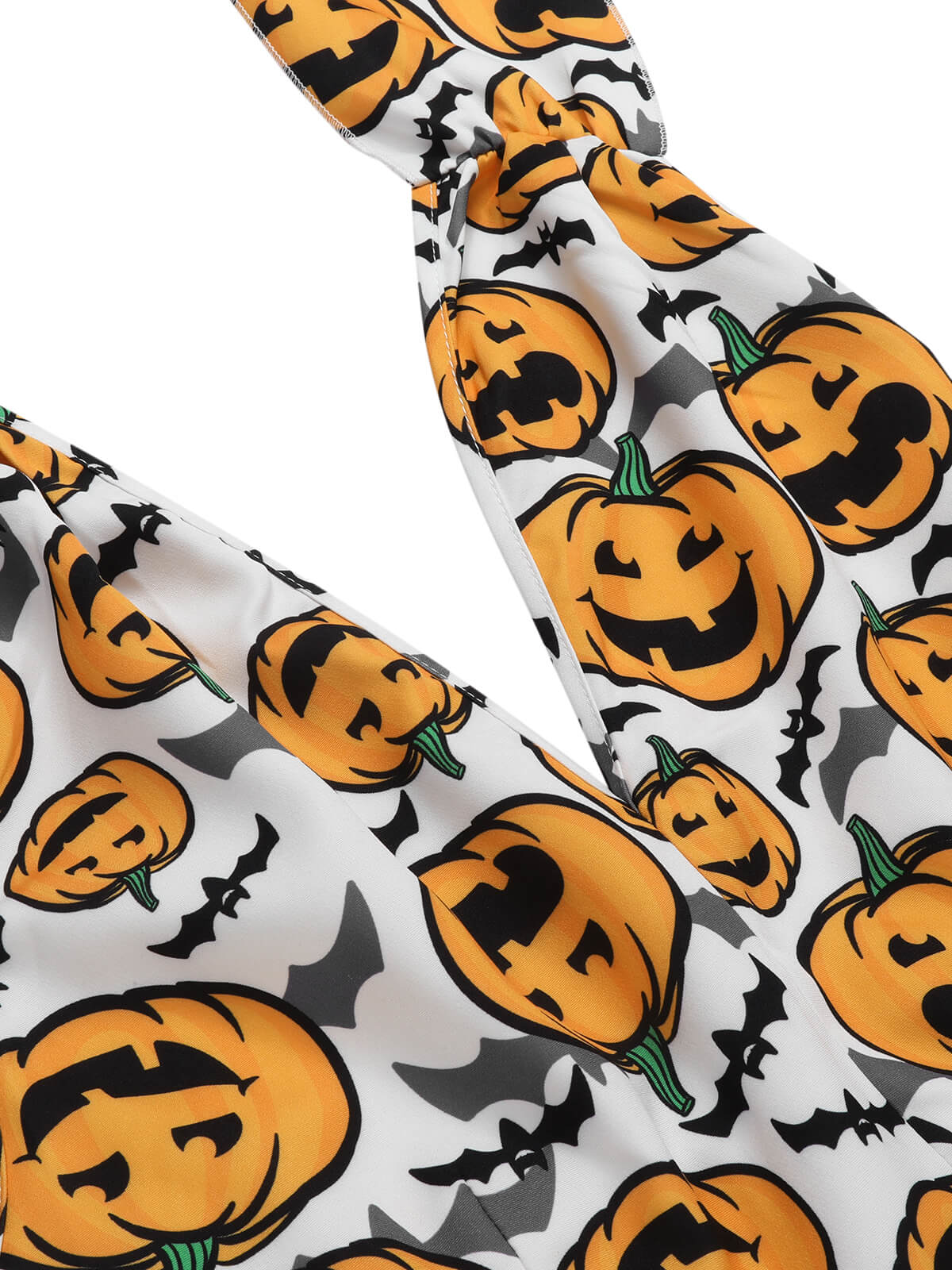 Schwarz 1950er Halloween Kürbis Halter Romper - Image 5
