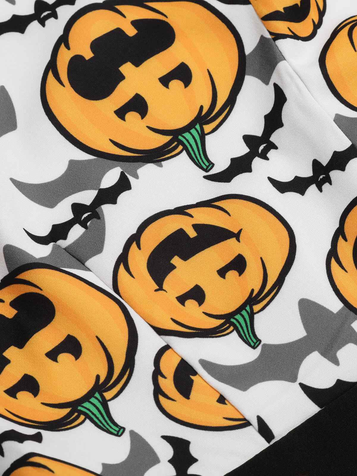 Schwarz 1950er Halloween Kürbis Halter Romper - Image 6