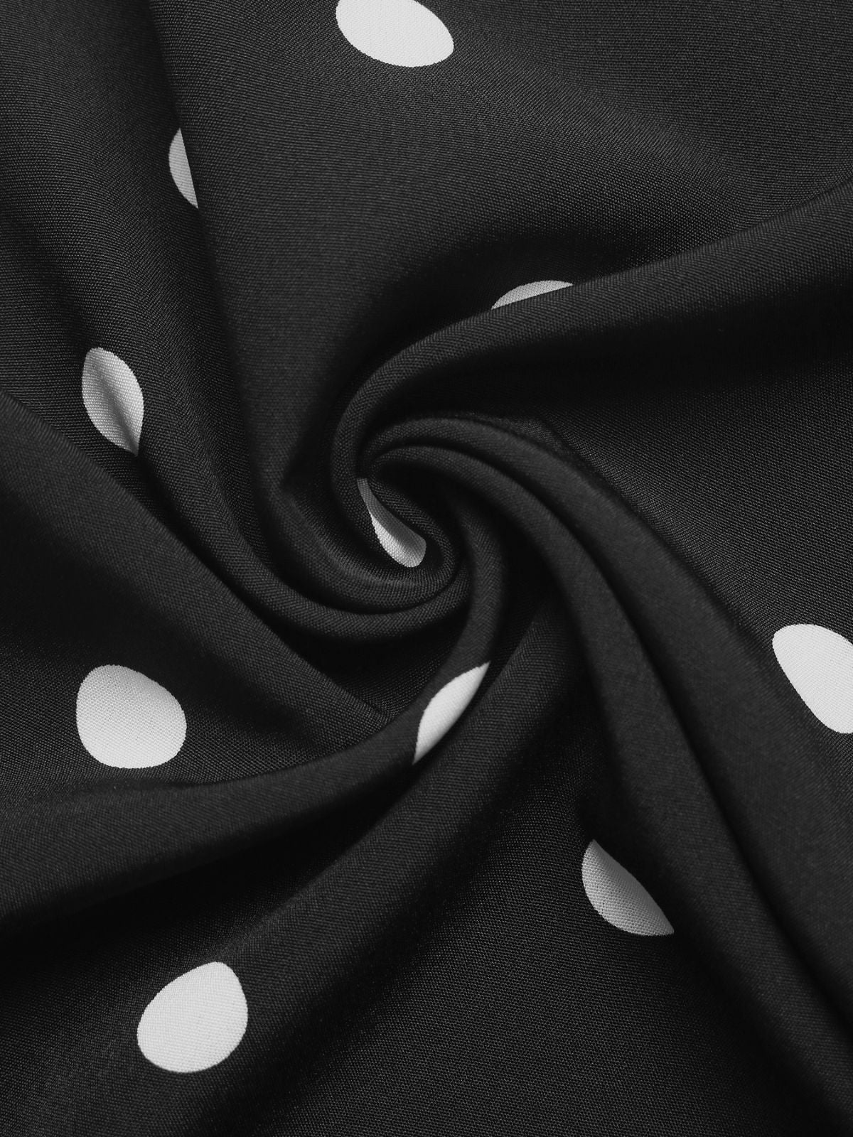 Schwarzer 50er Jumpsuit mit Polka-Dots und trägerlos - Image 5