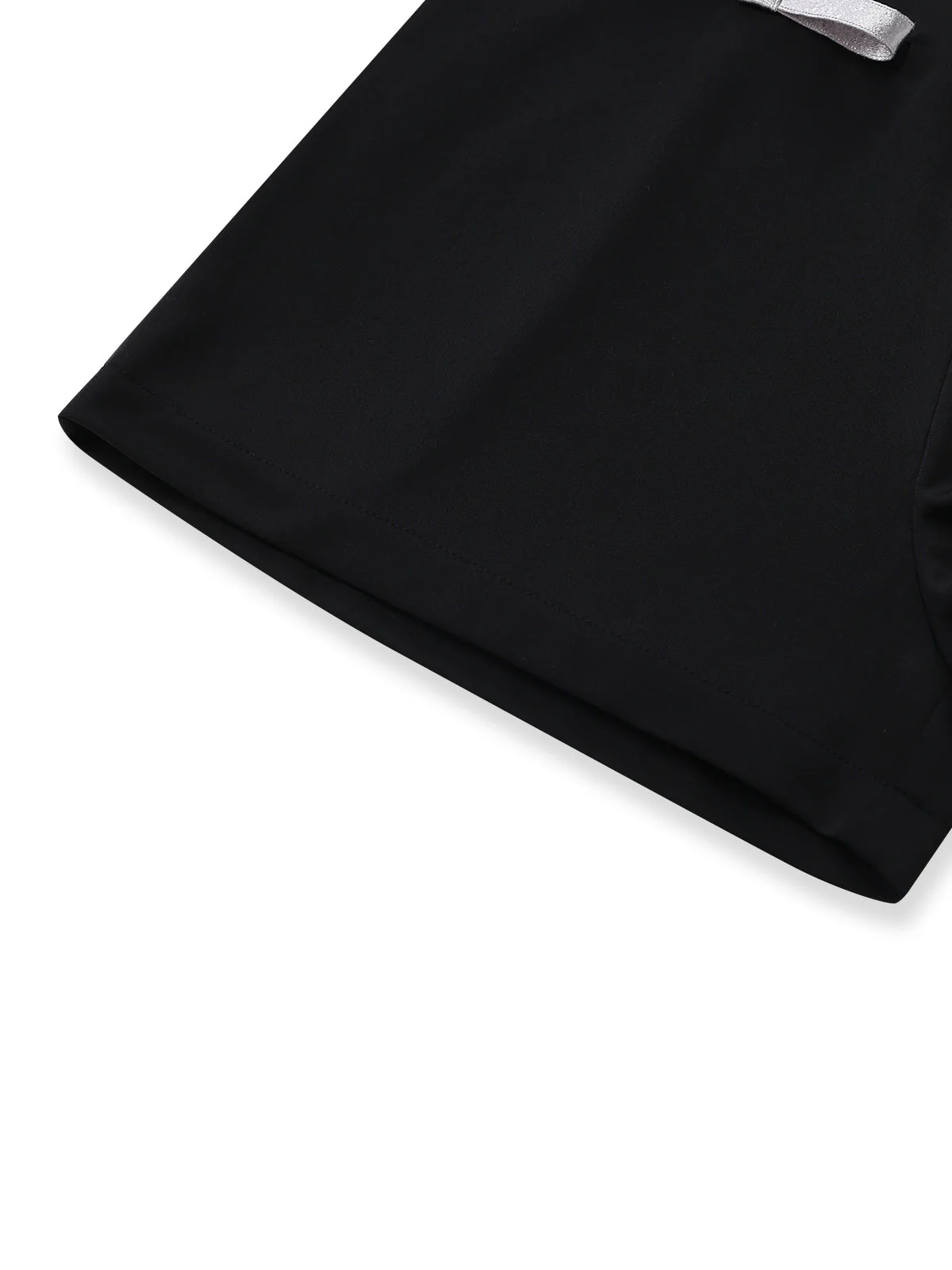 [Vorverkauf] Schwarzer 80er Ärmelloses Romper mit Neckholder und Schleife - Image 8