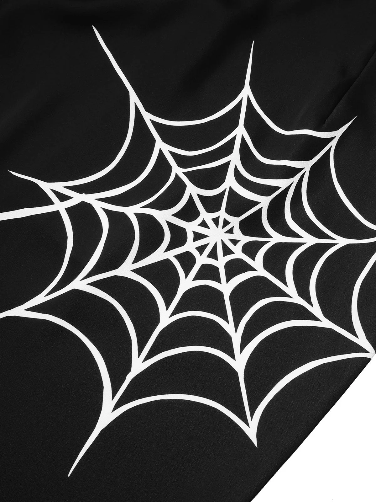 Schwarzes 1960er Halloween Spinnennetz Glocken-Bleistiftkleid - Image 9