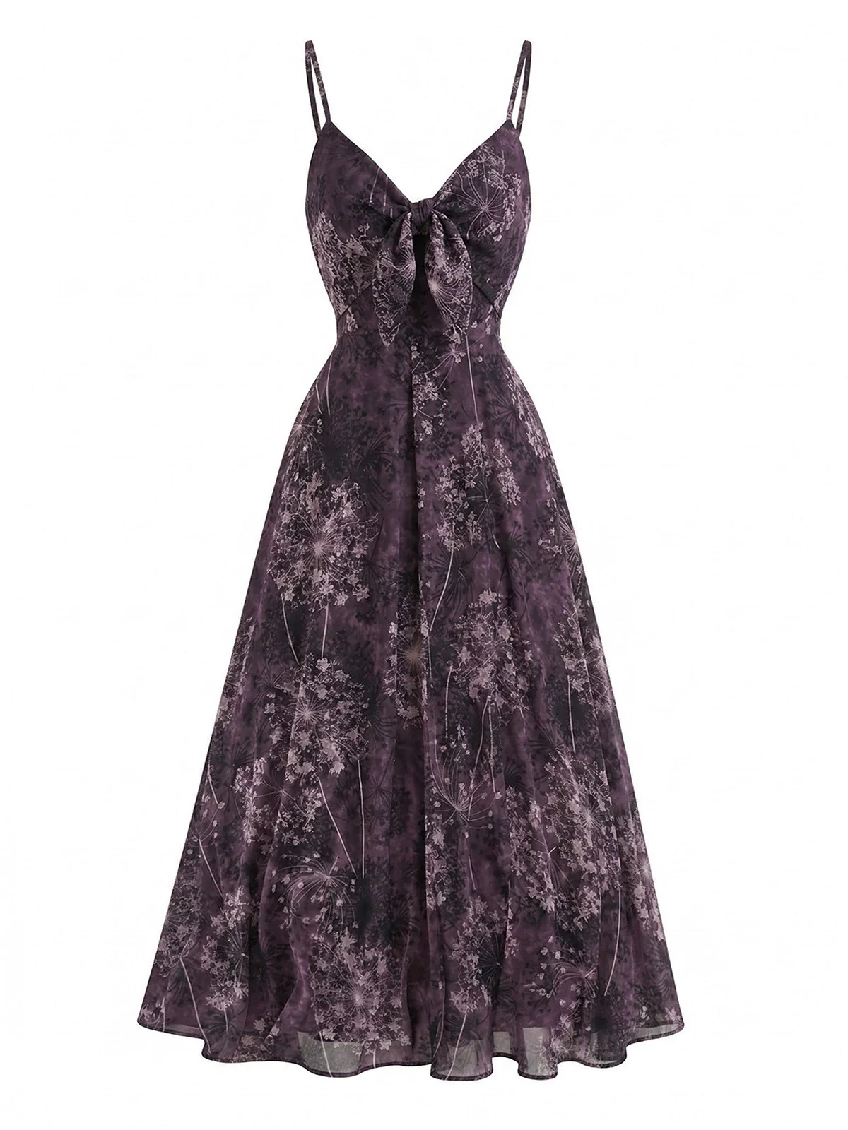 Bunt 1930er Blumen V-Ausschnitt Boho Slip Kleid - Image 7