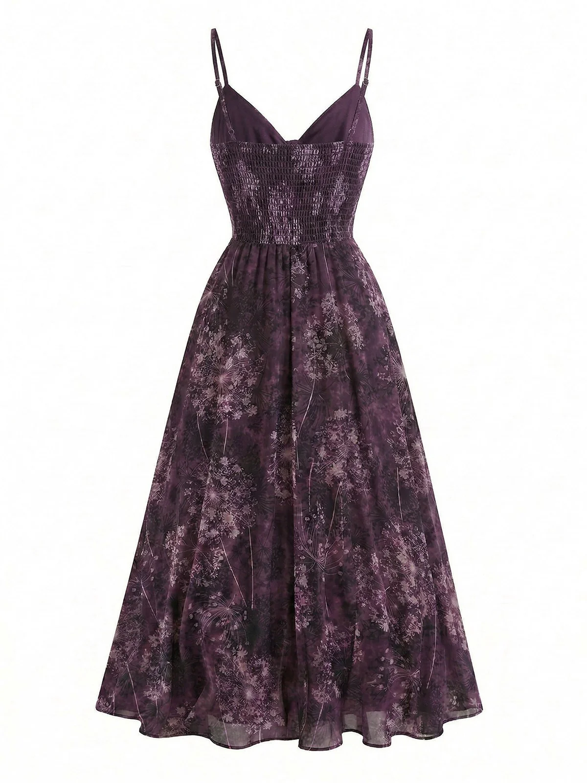 Bunt 1930er Blumen V-Ausschnitt Boho Slip Kleid - Image 8