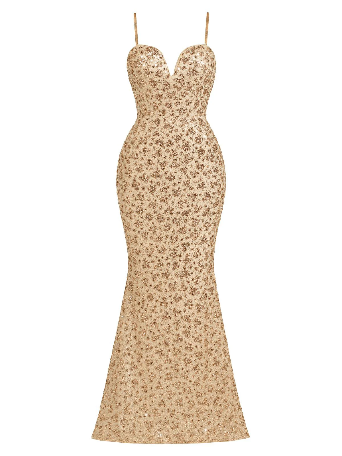 Sekt 1930er Pailletten Rückenfrei Abend Kleid - Image 6