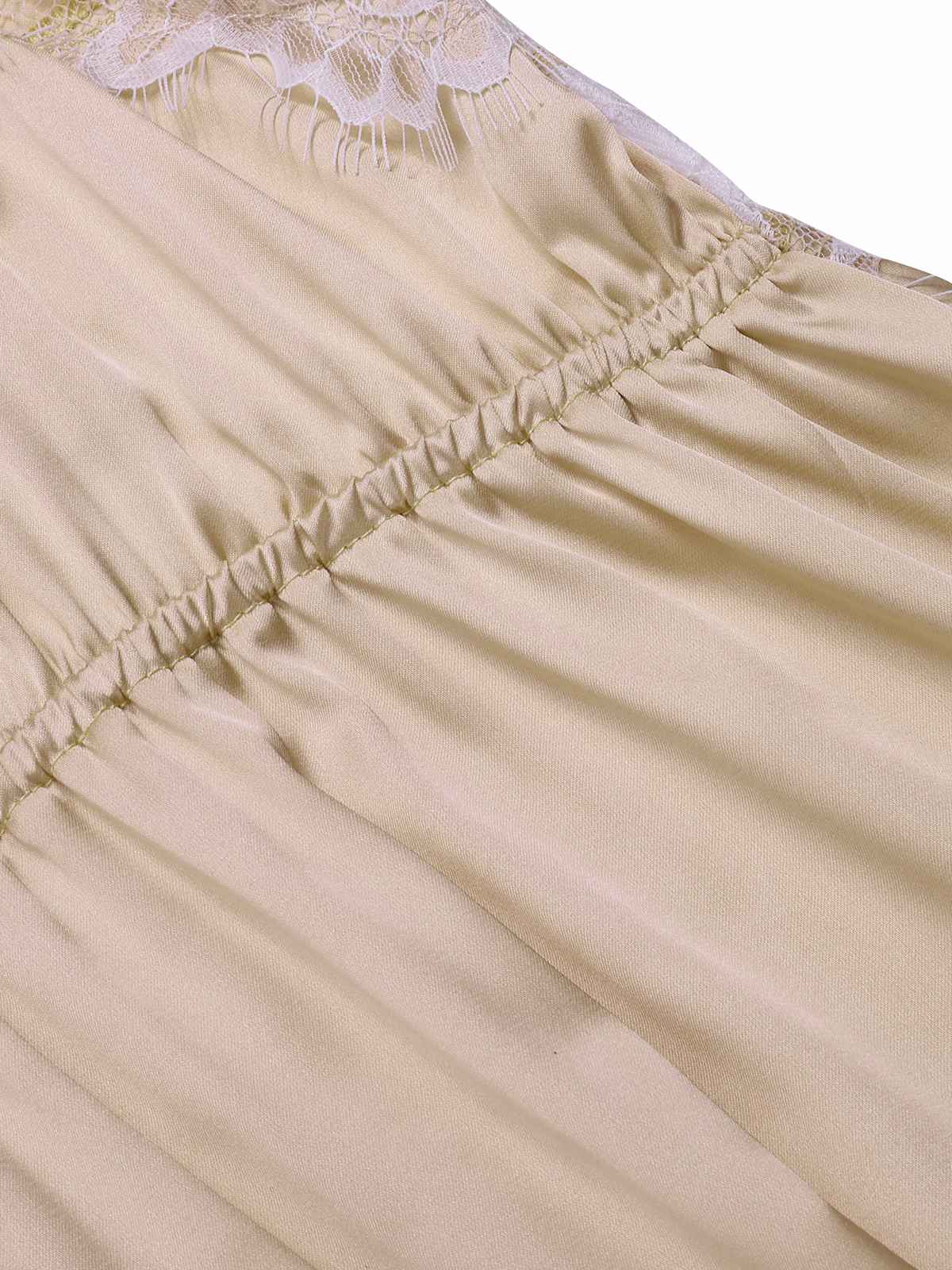 Sekt 1930er Solide Spitze Satin Nachthemd - Image 6
