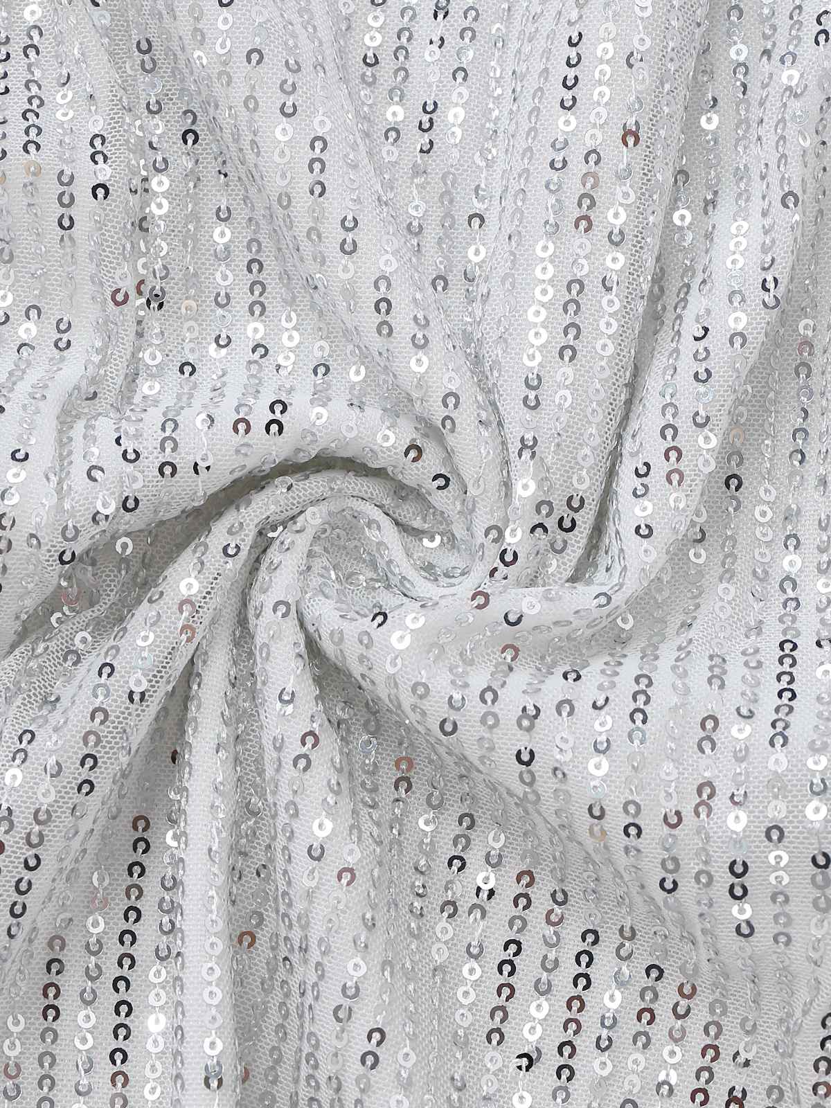 Silber 1920er Pailletten Eine Schulter Seitenschlitz Kleid - Image 6