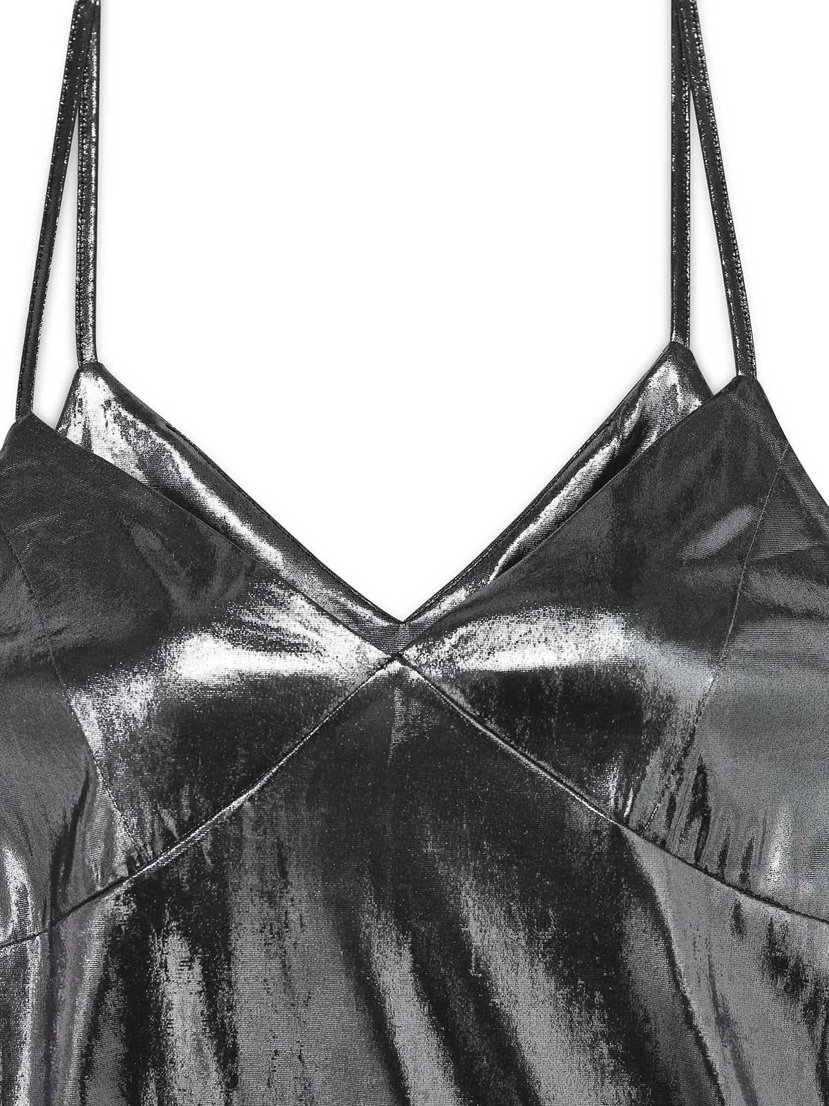 Silber 1930er Spaghetti Träger Meerjungfrau Kleid - Image 3