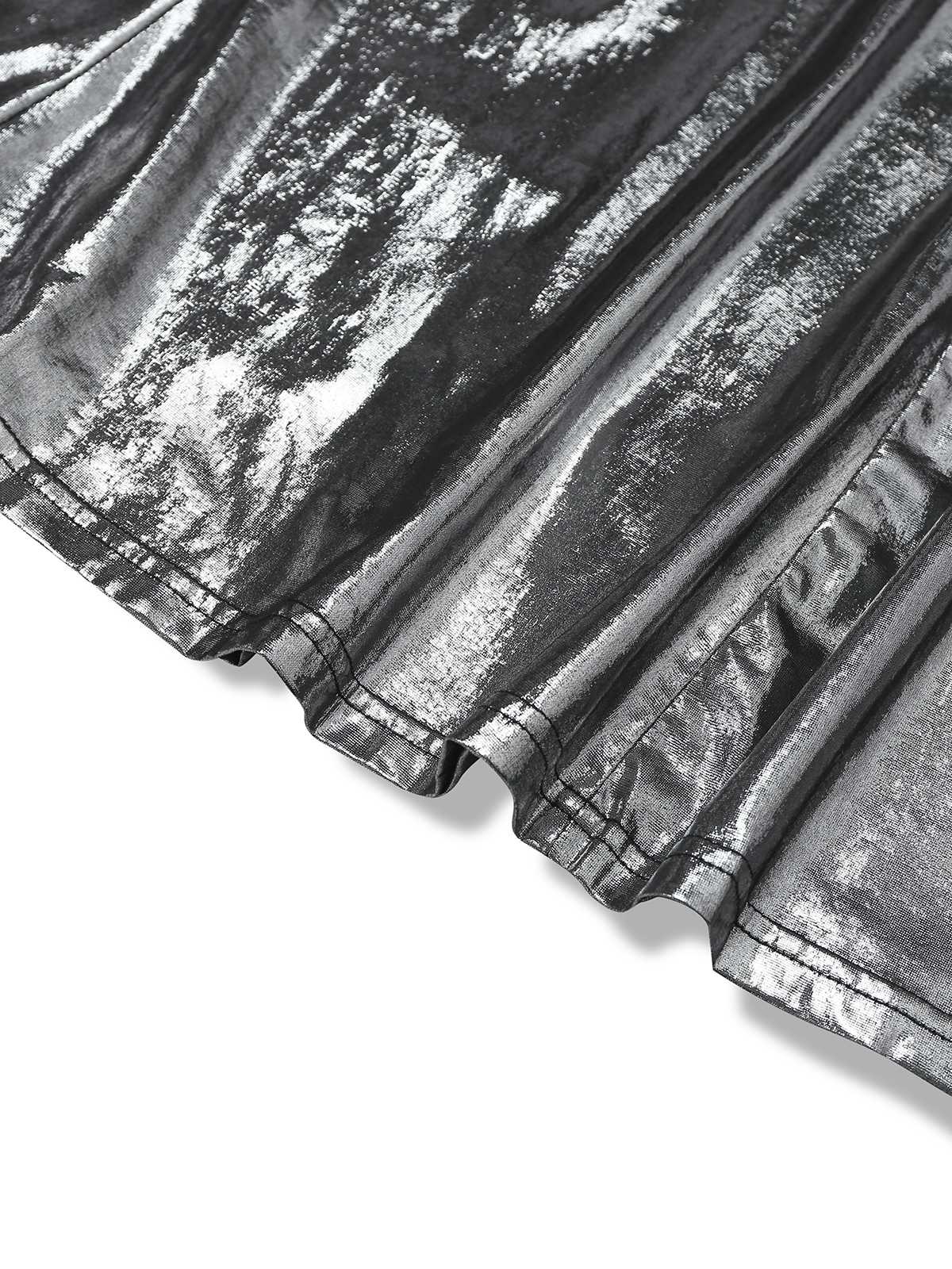 Silber 1930er Spaghetti Träger Meerjungfrau Kleid - Image 4