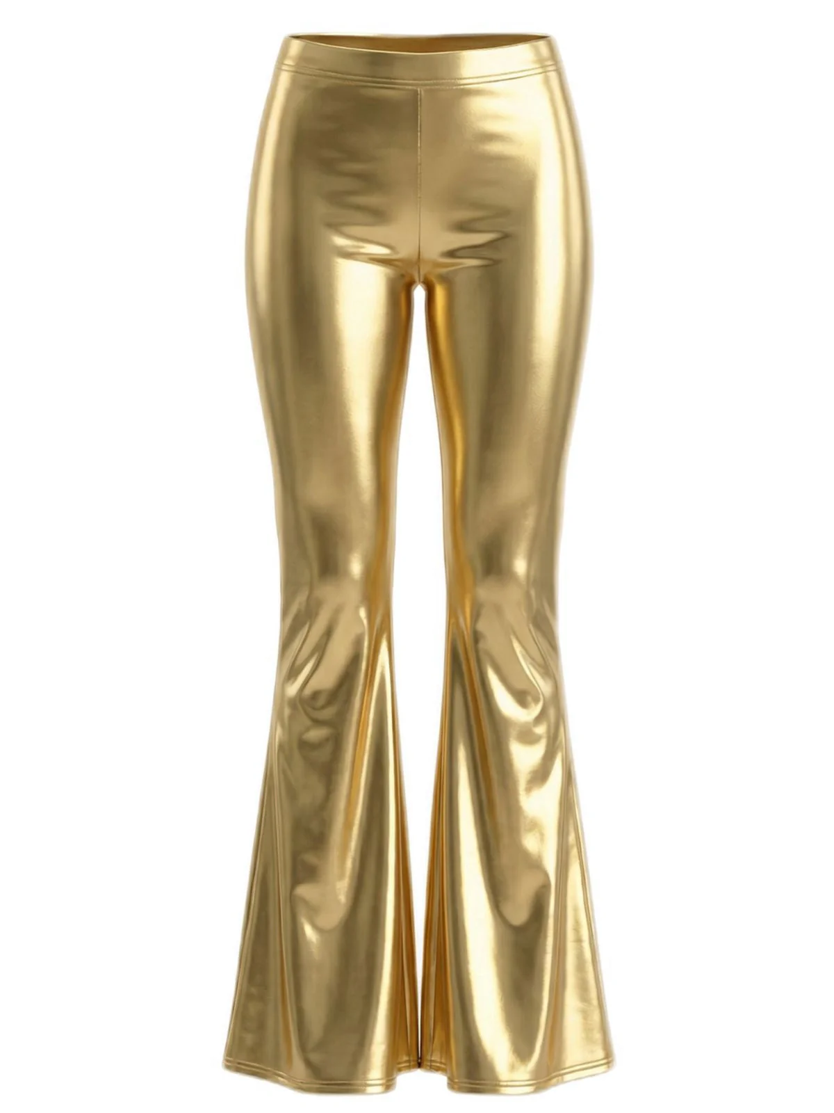Silber 1970er Karneval Disco Ausgestellt Bein Hose - Image 2