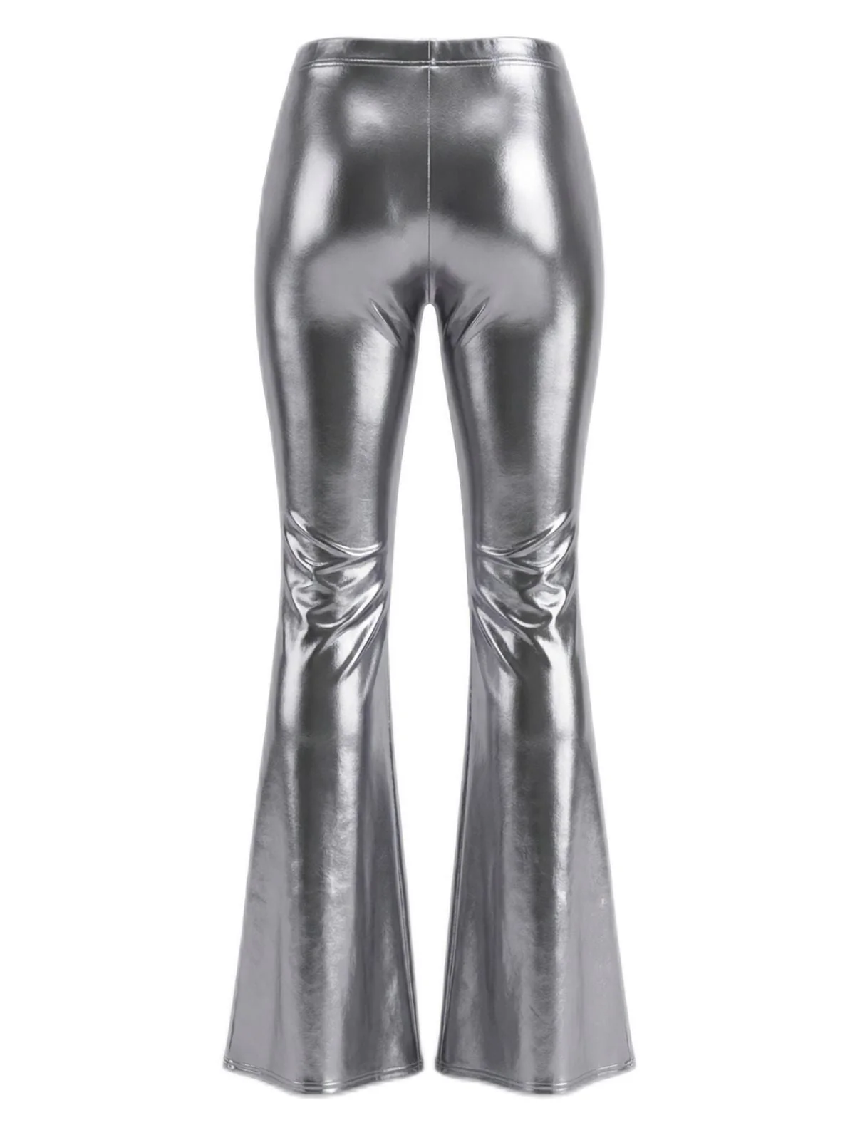 Silber 1970er Karneval Disco Ausgestellt Bein Hose - Image 7