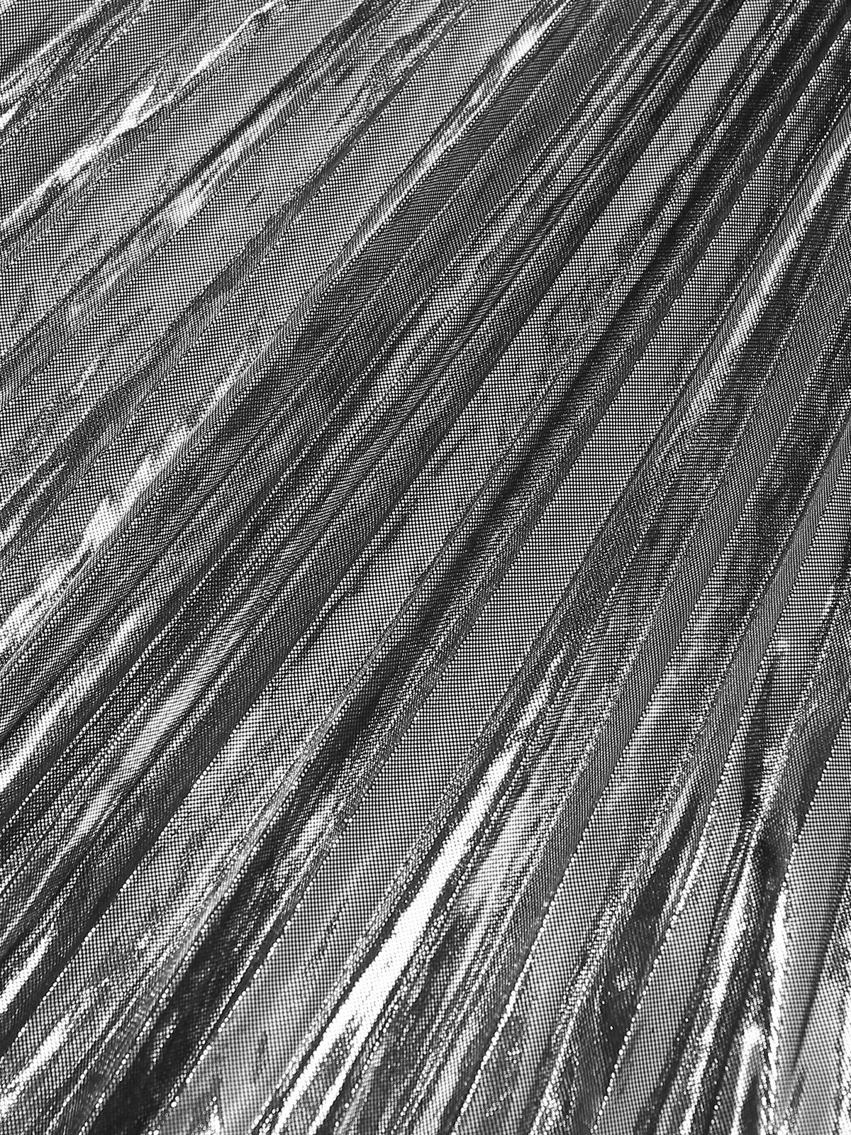 Silber 2PCS Metallic 1980er Plissiertes Cut-Out Badeanzug & Cover-Up - Image 14