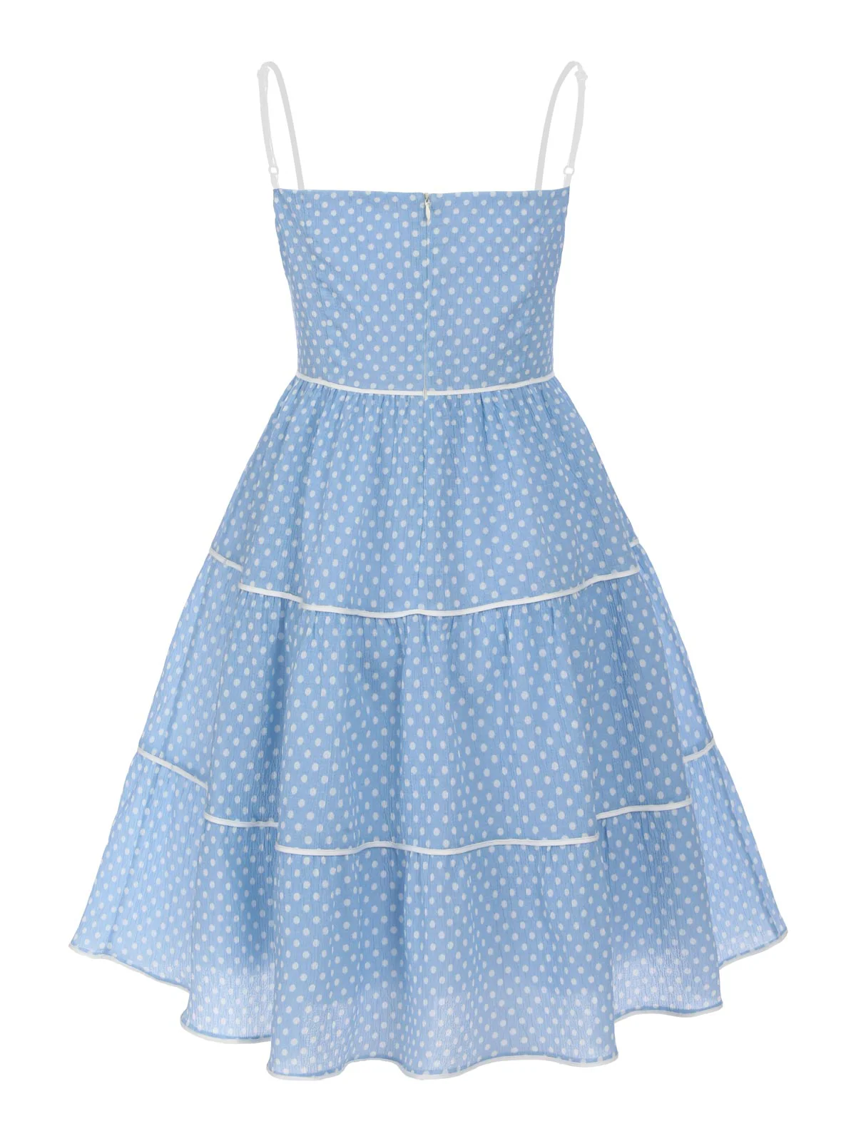 Grün 1950er Tupfen Trägern Swing Kleid - Image 7