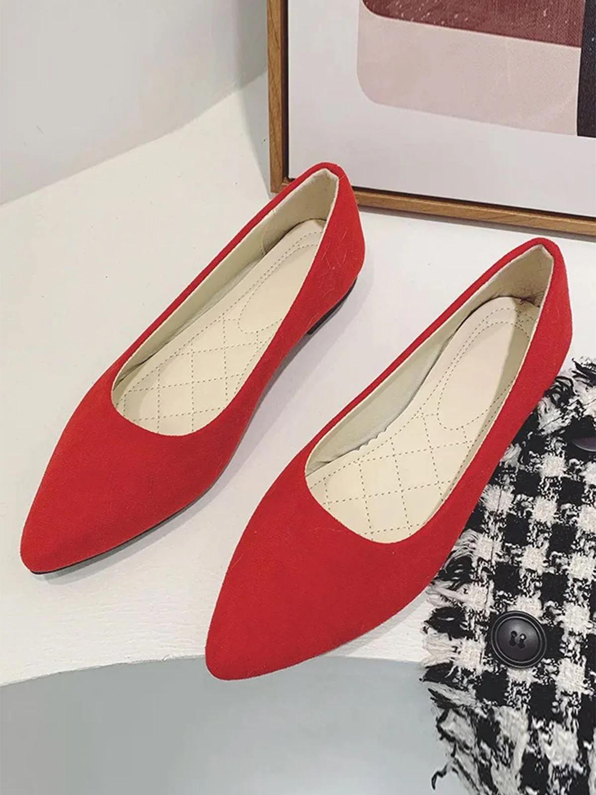 Slip-On Loafers Spitze Zehenpartie Flache Schuhe - Image 3