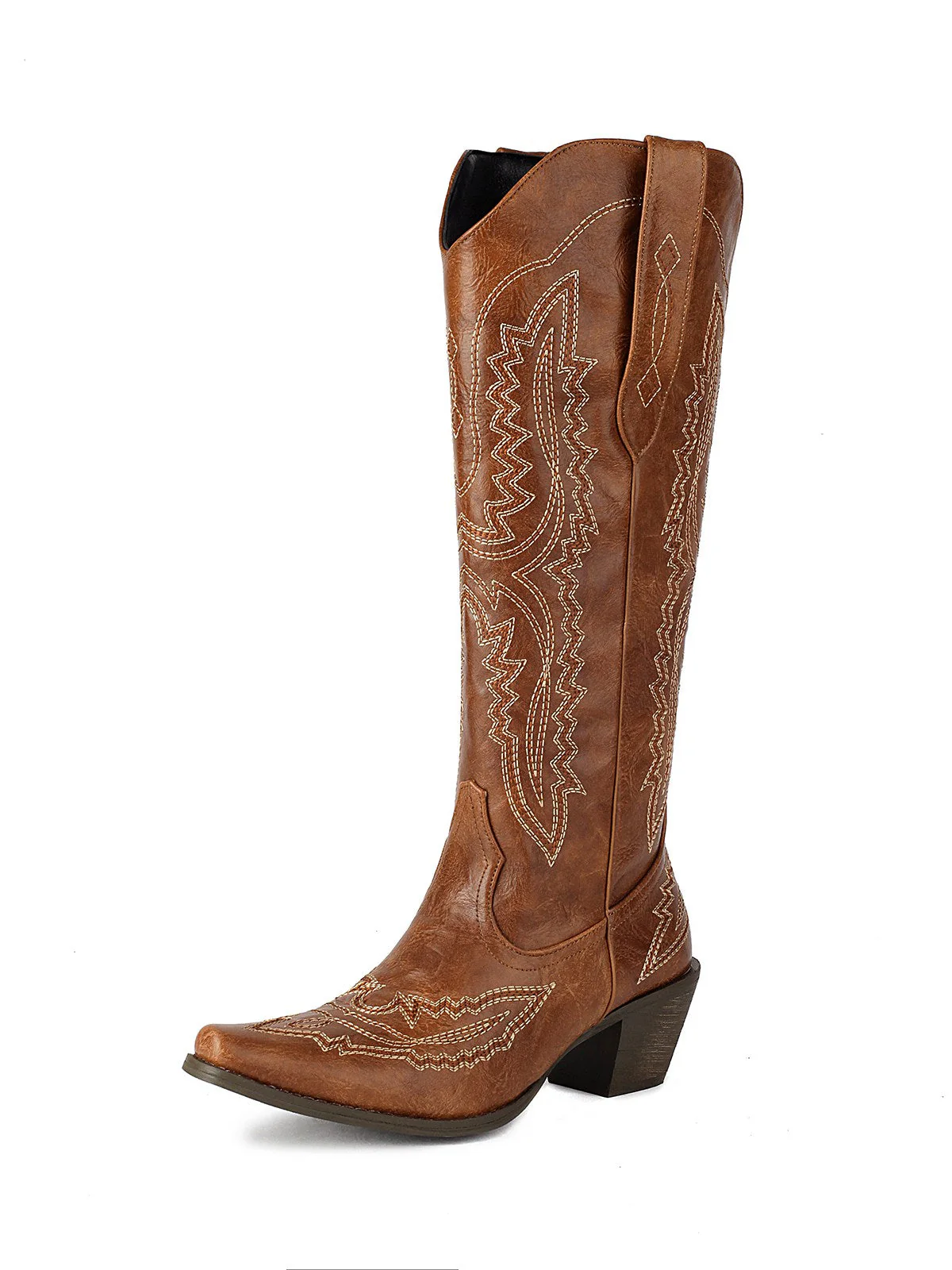 Spitz Bestickt Cowboy Knee-High Stiefel - Image 14