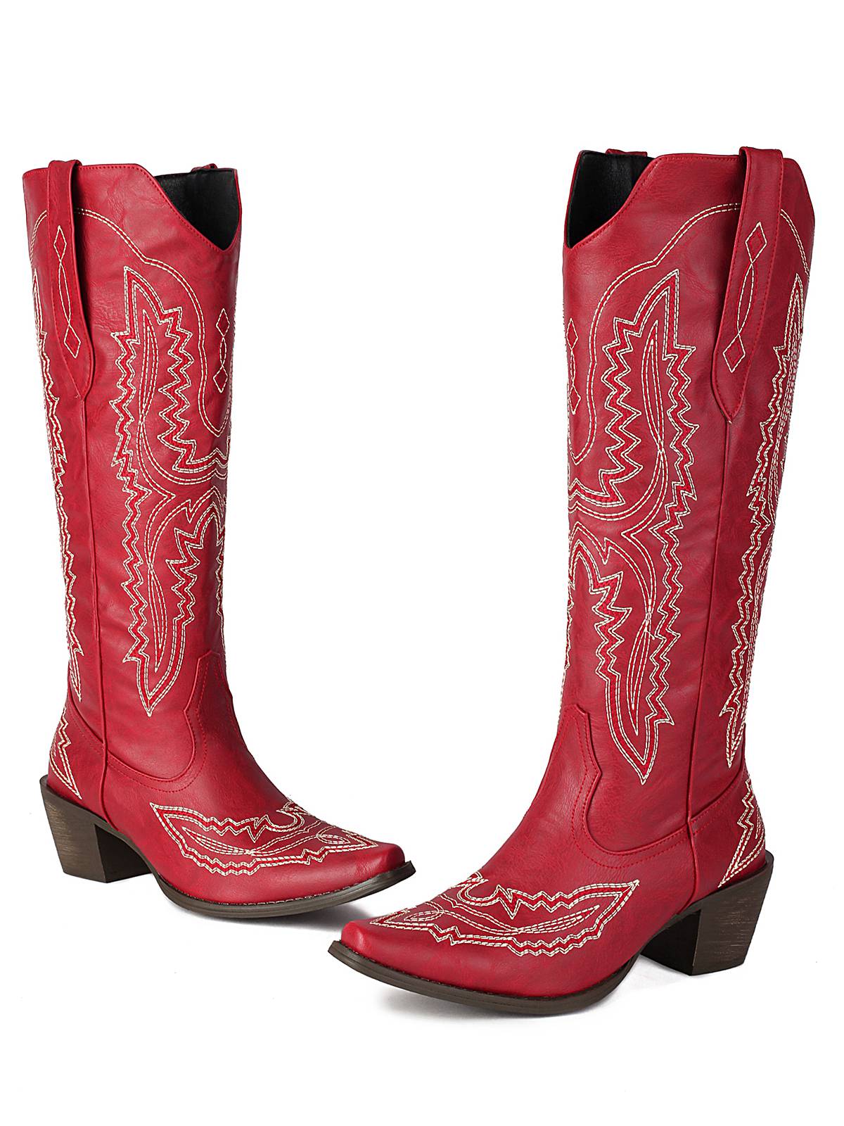 Spitz Bestickt Cowboy Knee-High Stiefel - Image 22