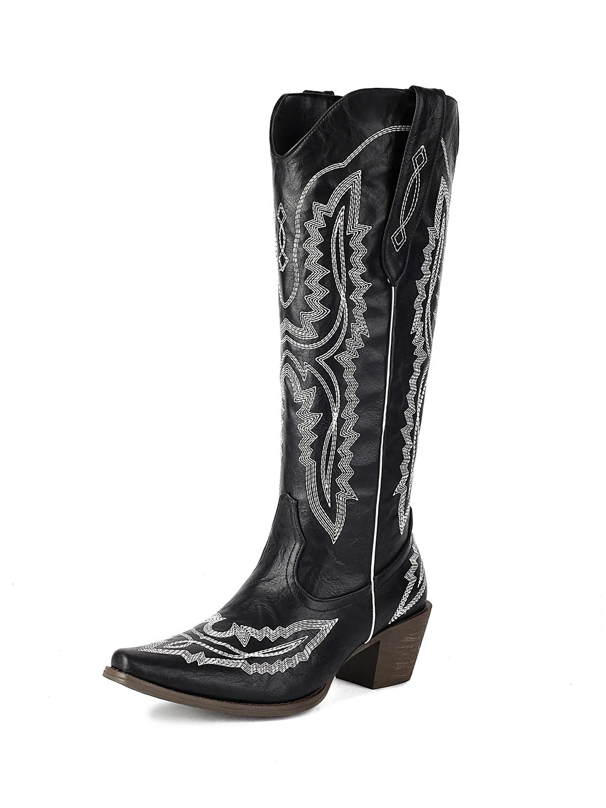 Spitz Bestickt Cowboy Knee-High Stiefel - Image 5