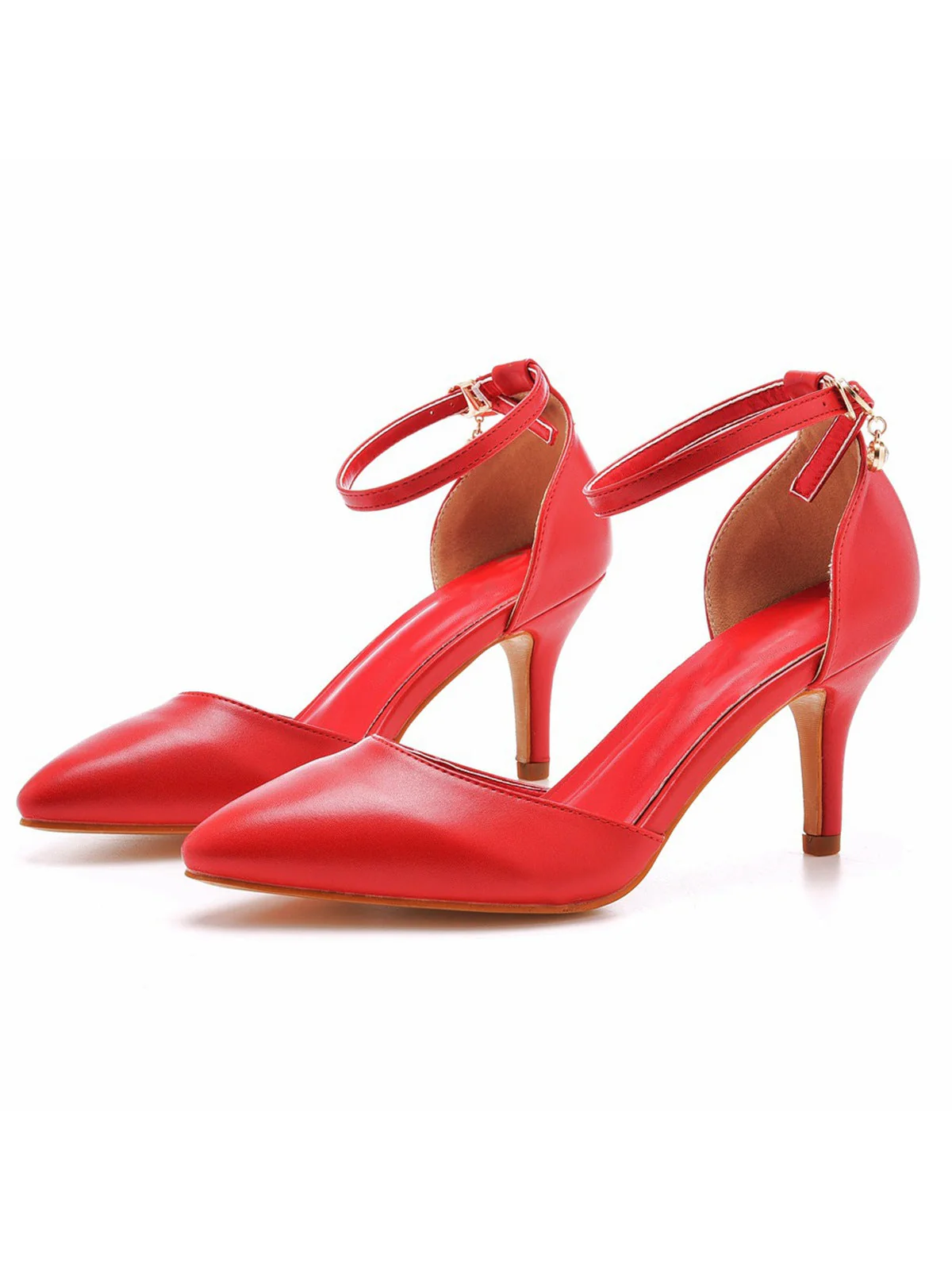 Spitze Leder Stilettoabsatz Schuhe - Image 3