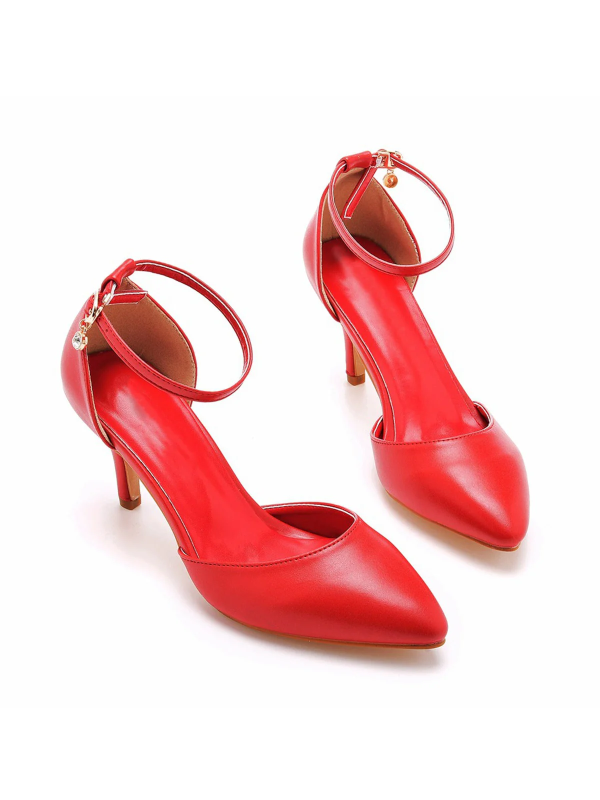 Spitze Leder Stilettoabsatz Schuhe - Image 4