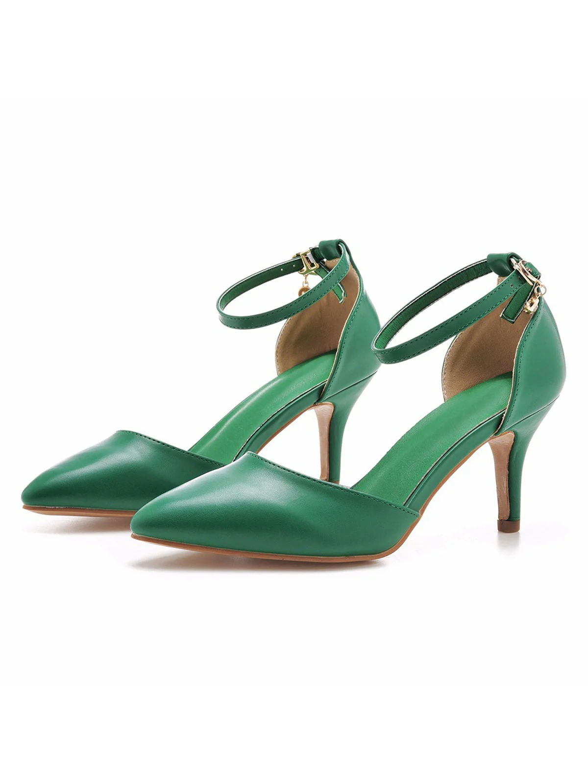 Spitze Leder Stilettoabsatz Schuhe - Image 5