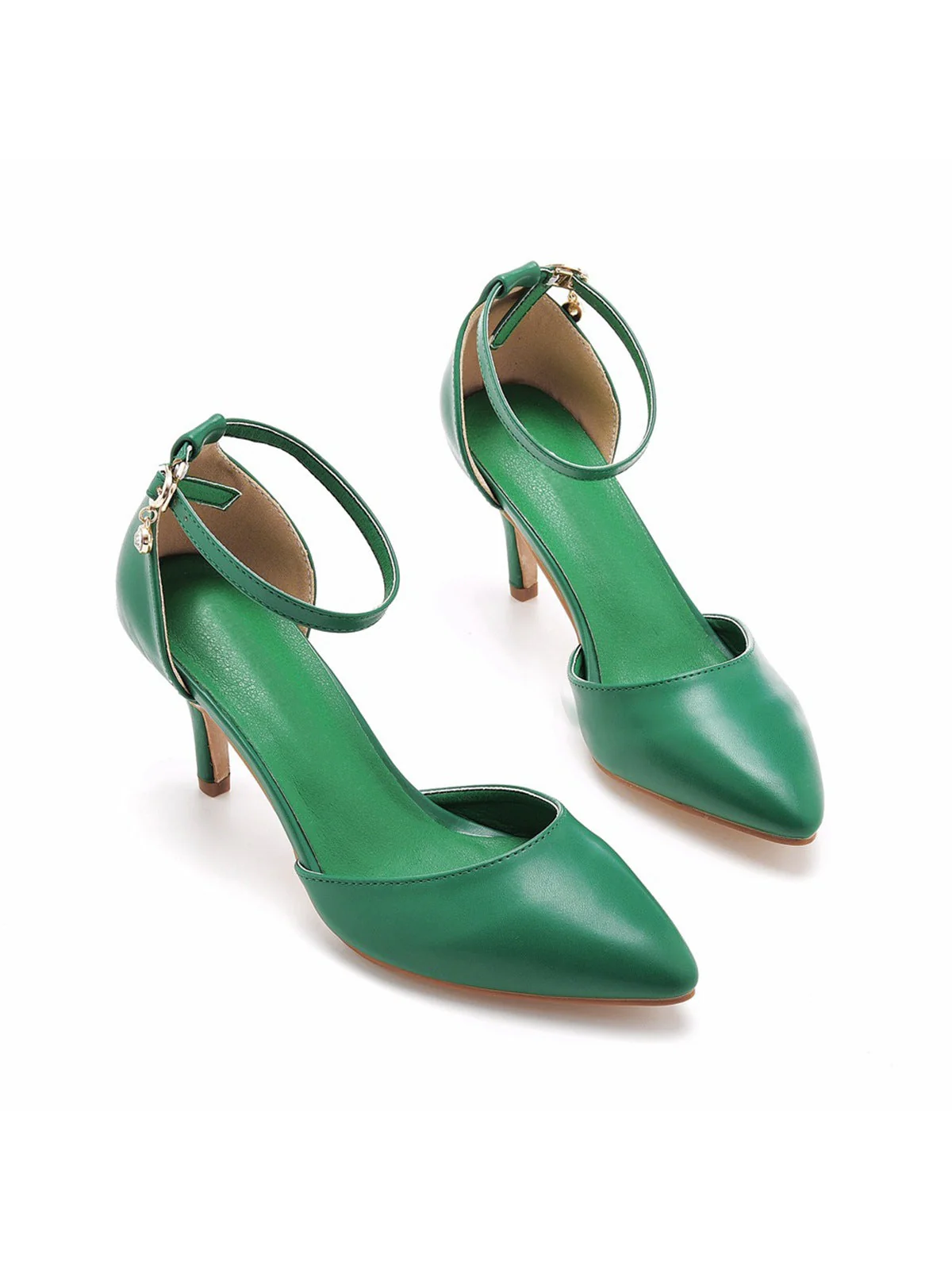 Spitze Leder Stilettoabsatz Schuhe - Image 6