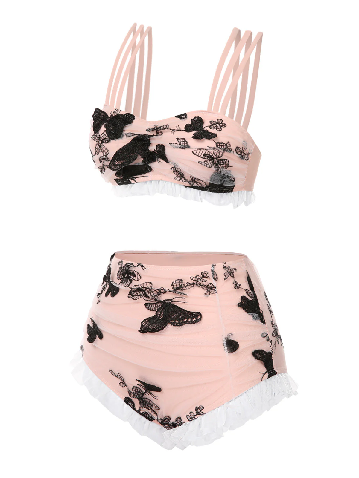 1950er Spitze Erdbeere Cami Tankini Set - Image 11