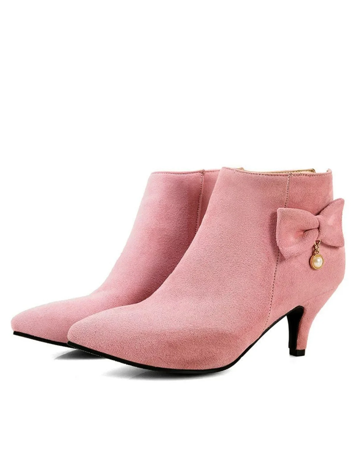 Stilettoabsatz Wildleder Spitze High Heels - Image 2