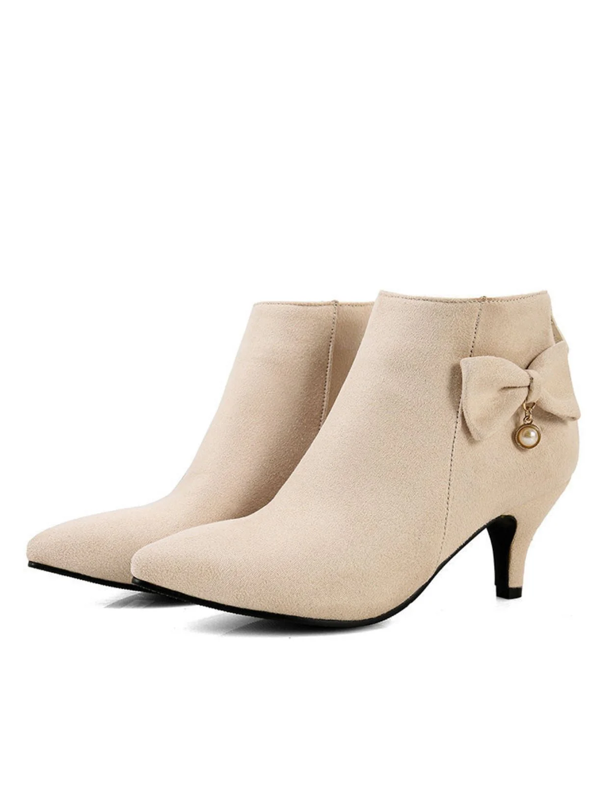 Stilettoabsatz Wildleder Spitze High Heels - Image 3