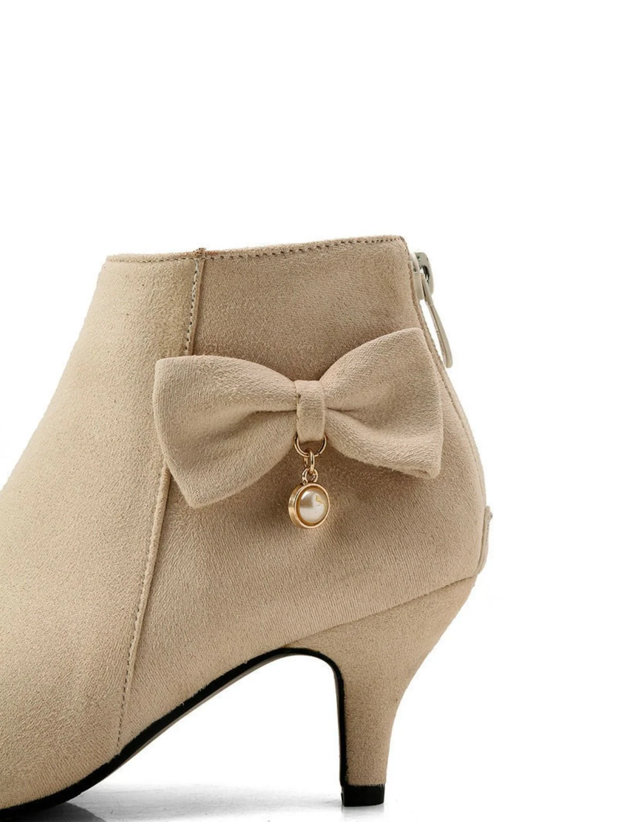 Stilettoabsatz Wildleder Spitze High Heels - Image 6