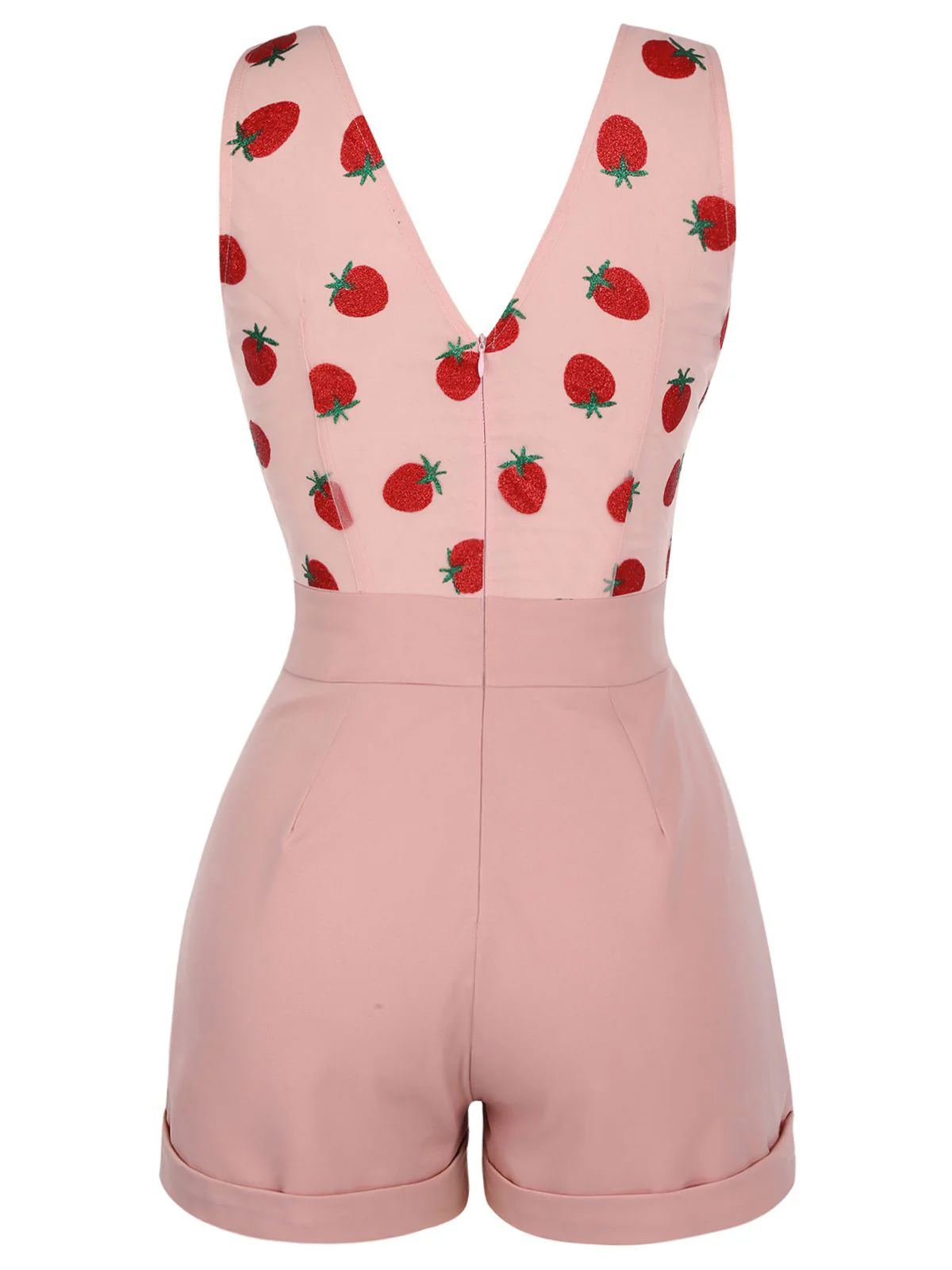 STRAWBERRY PINK PATCHWORK SPITZEN STRAMPLER - Image 3