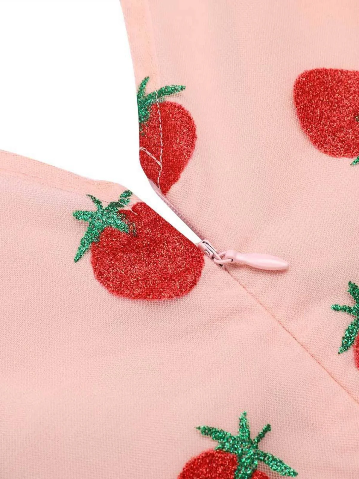 STRAWBERRY PINK PATCHWORK SPITZEN STRAMPLER - Image 5