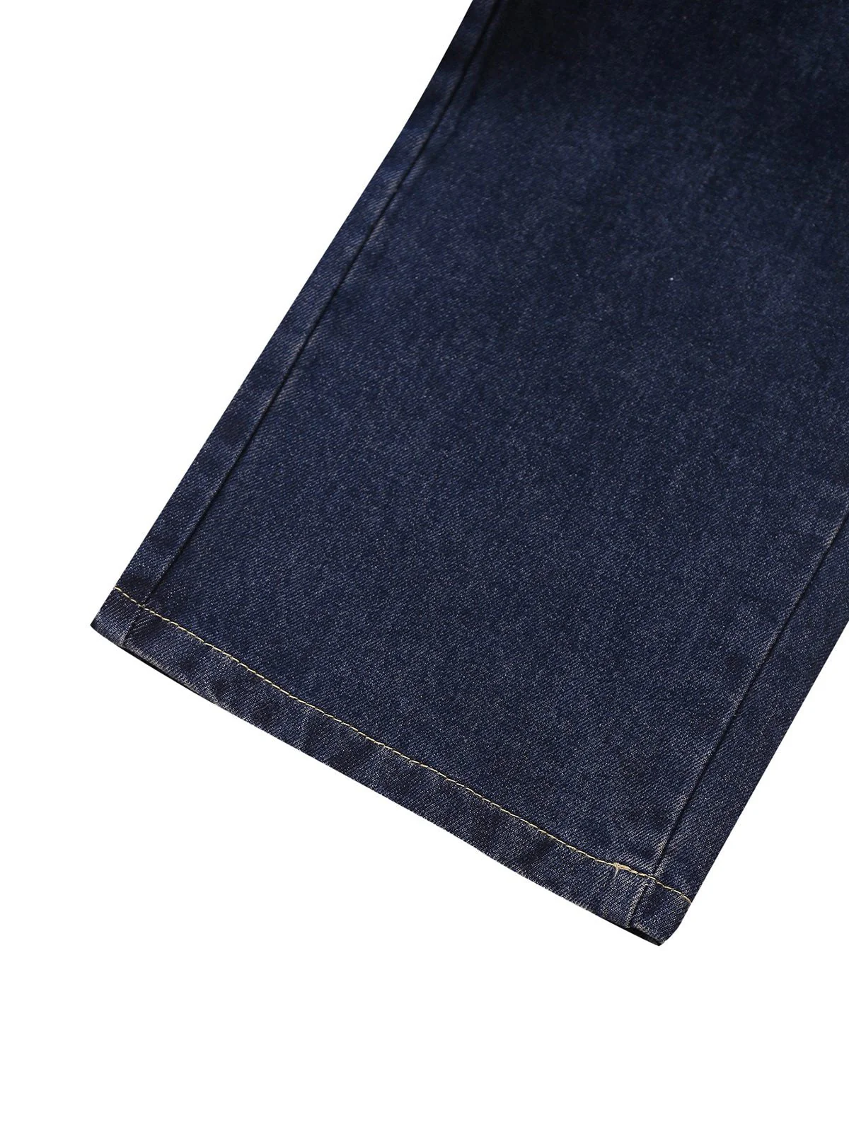 Tiefblau 1950er Jeansstoff Gerade Bein Hose - Image 5