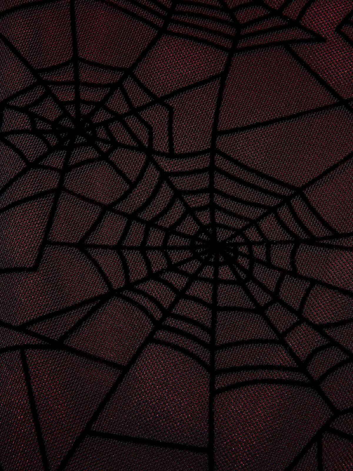 Tiefrotes 1960er Halloween-Spinnennetz-Kleid - Image 6