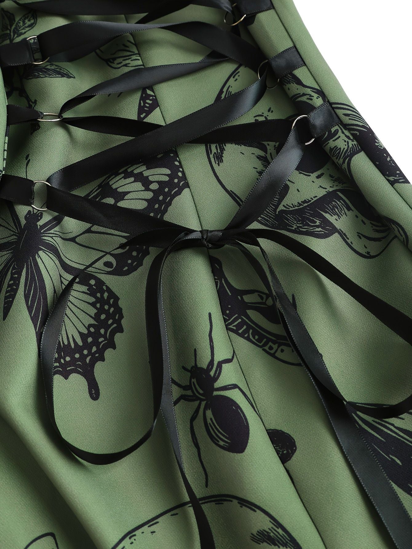 [Übergröße] 1970er Rose Blumen Steampunk Reißverschluss Kleid - Image 12