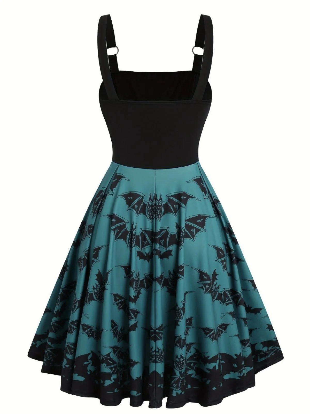 [Übergröße] Dunkelblau 1950er Halloween Schläger Schnürung Kleid - Image 2