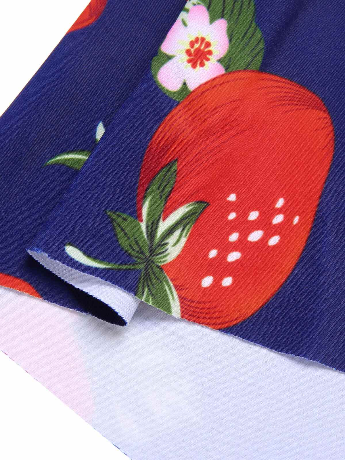 [Übergröße] Multicolor 1930er Farbblockierte Erdbeere Halter Badeanzug - Image 7