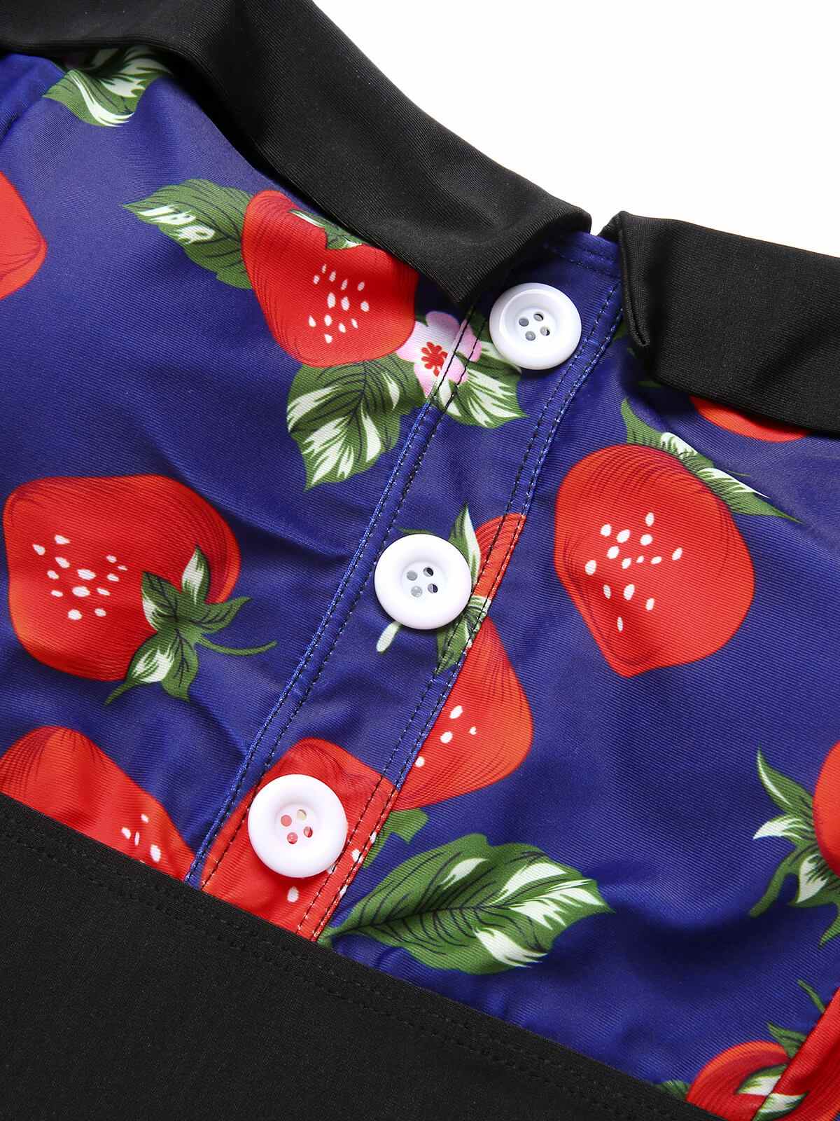 [Übergröße] Multicolor 1930er Farbblockierte Erdbeere Halter Badeanzug - Image 8