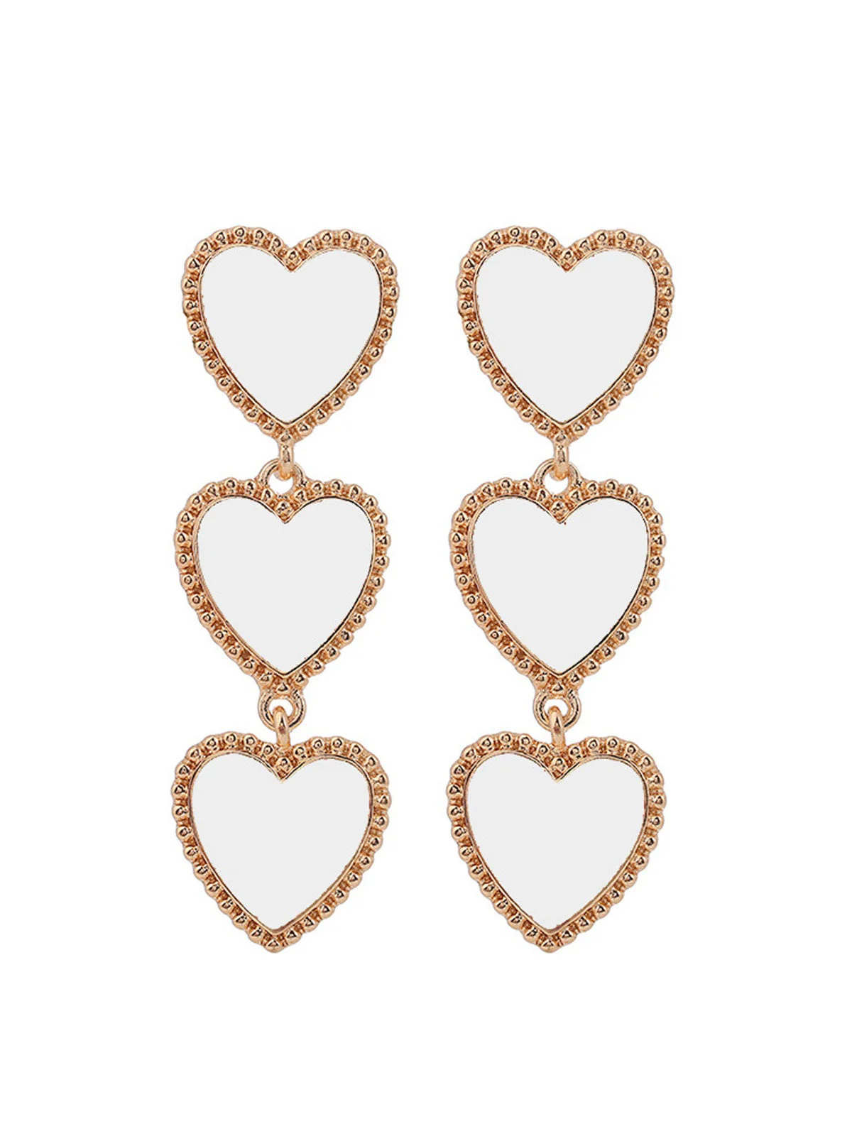 Valentinstag Dreifach Herzförmig AnhÀnger Ohrringe - Image 3
