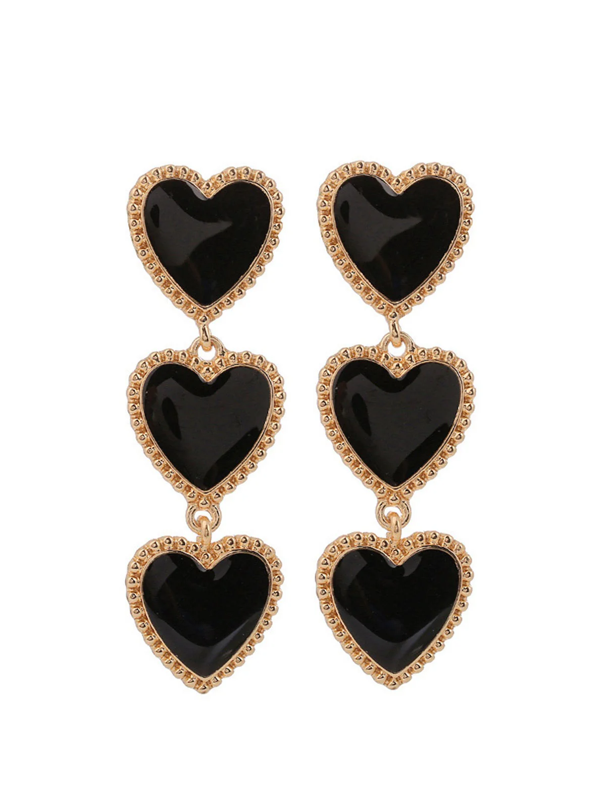 Valentinstag Dreifach Herzförmig AnhÀnger Ohrringe - Image 4