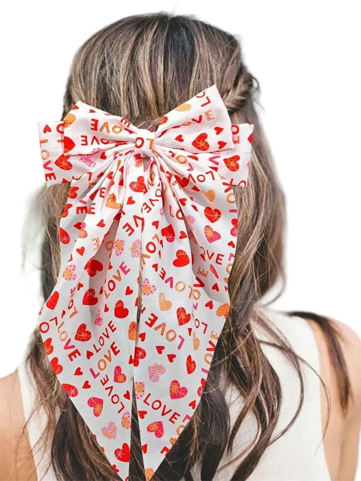 Valentinstag Herz Druck Bogen Haarspange - Image 4