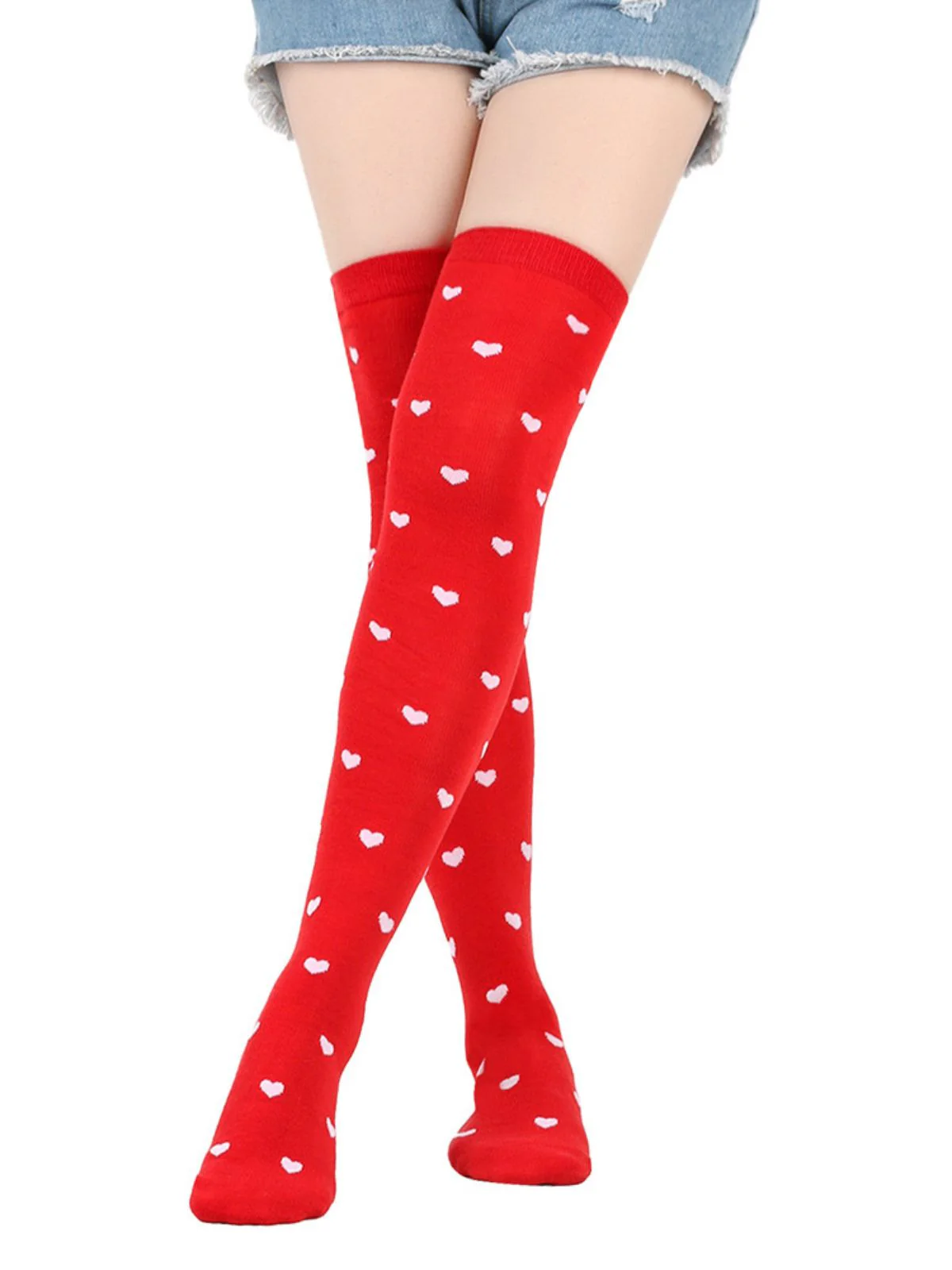 Valentinstag Herz Lippe Hohe Socken - Image 6