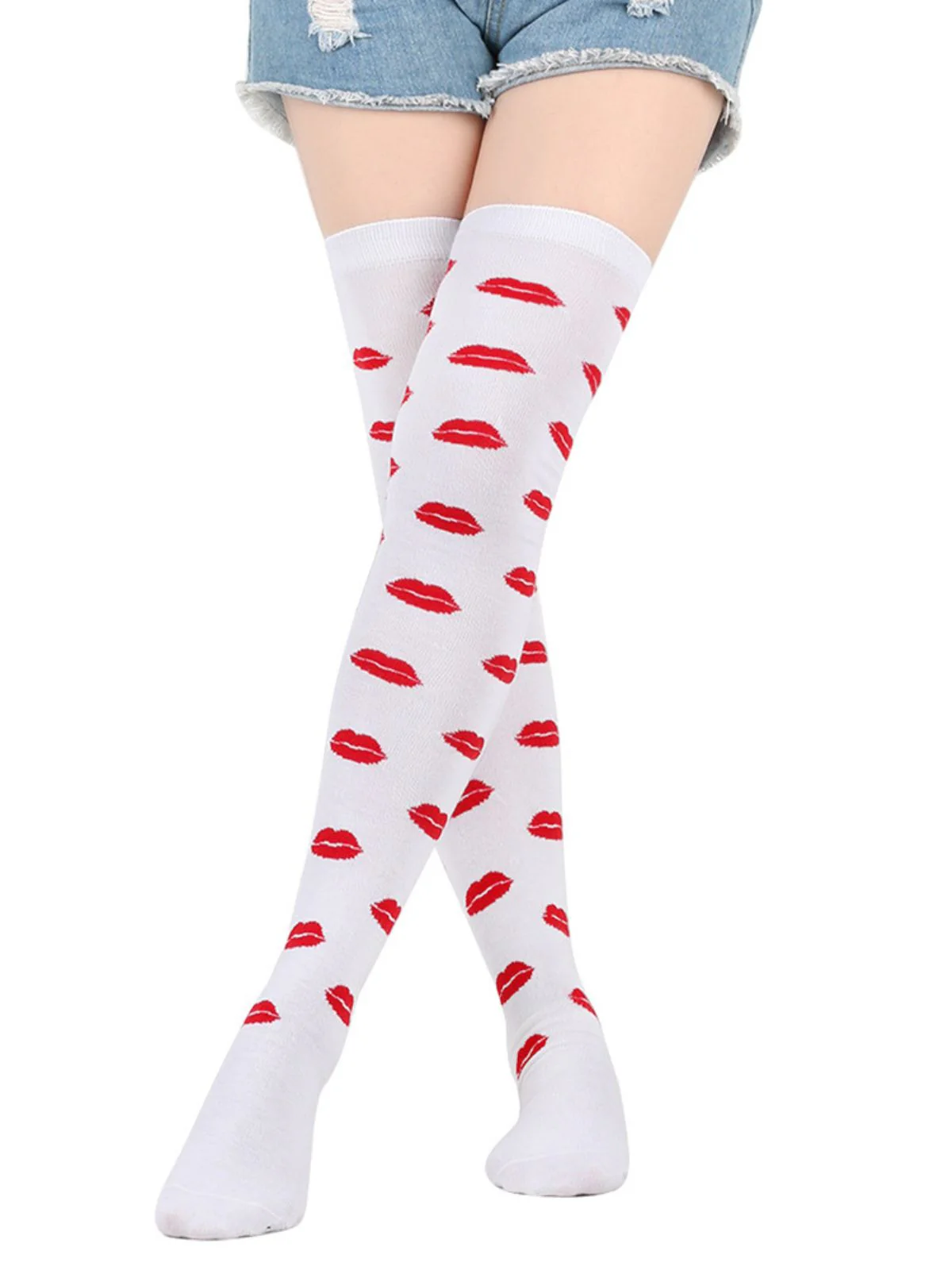Valentinstag Herz Lippe Hohe Socken - Image 7