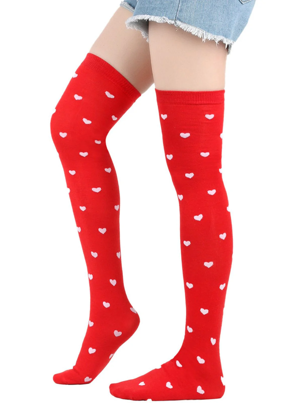 Valentinstag Herz Lippe Hohe Socken - Image 8