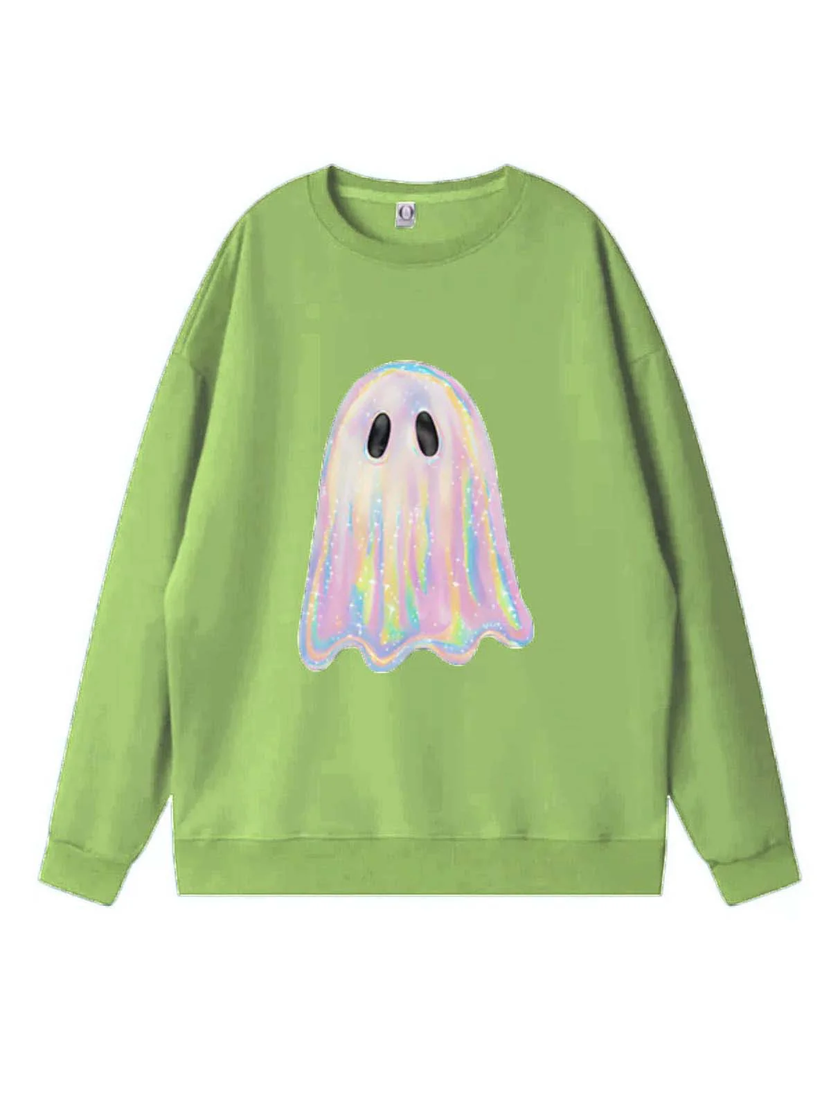 Vintage 1980er Halloween Geist Kürbis Sweatshirt - Image 5