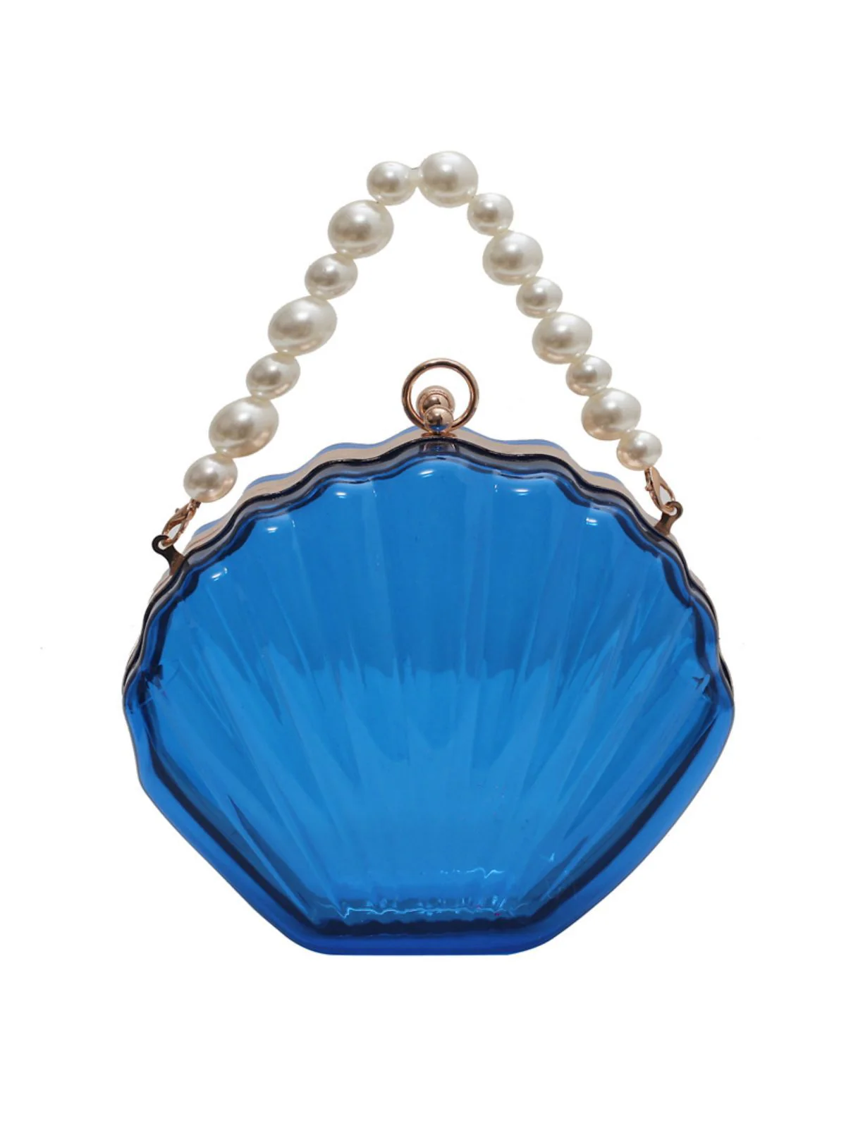 Vintage 3D-Muschel Transparent Perlenkette Tasche - Image 5