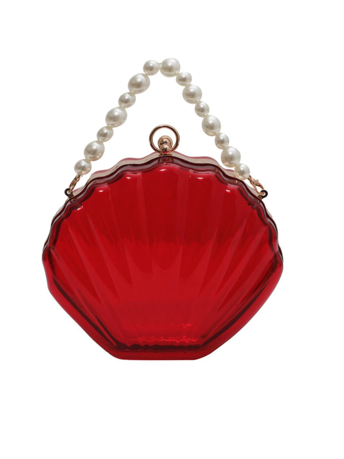 Vintage 3D-Muschel Transparent Perlenkette Tasche - Image 7
