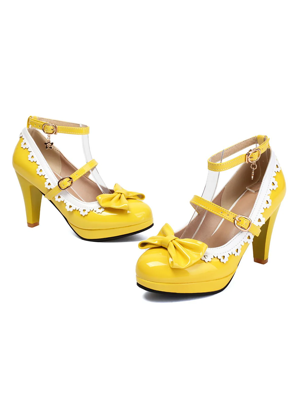 Vintage Bogen Farbblock Schnalle Mary Jane Schuhe - Image 12