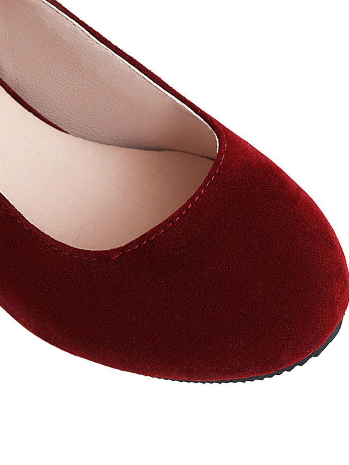 Vintage Bogen Klobige Wildleder Hohem Absatz Schuhe - Image 3